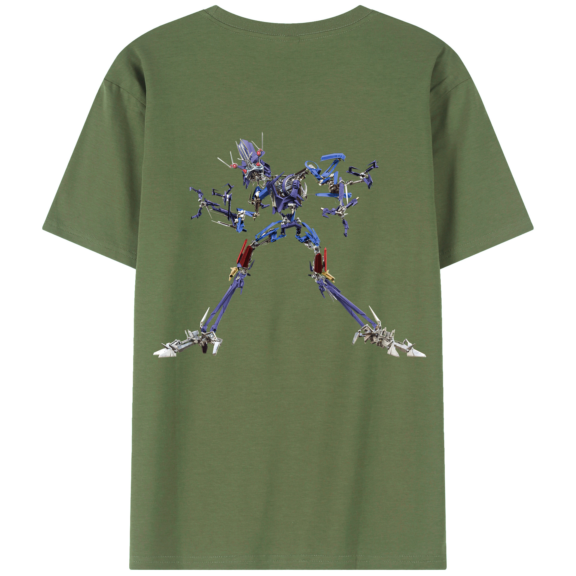 （画像用）  綿100％ メンズ半袖Tシャツ（バックプリント） 通気性